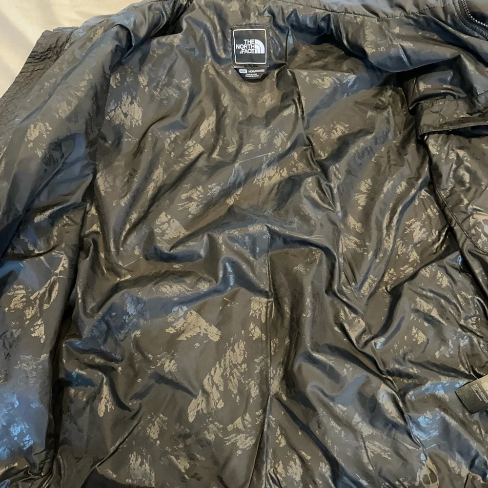 The‎ North Face Full Zip Puffer Jacket Grey Black Men's Size Large